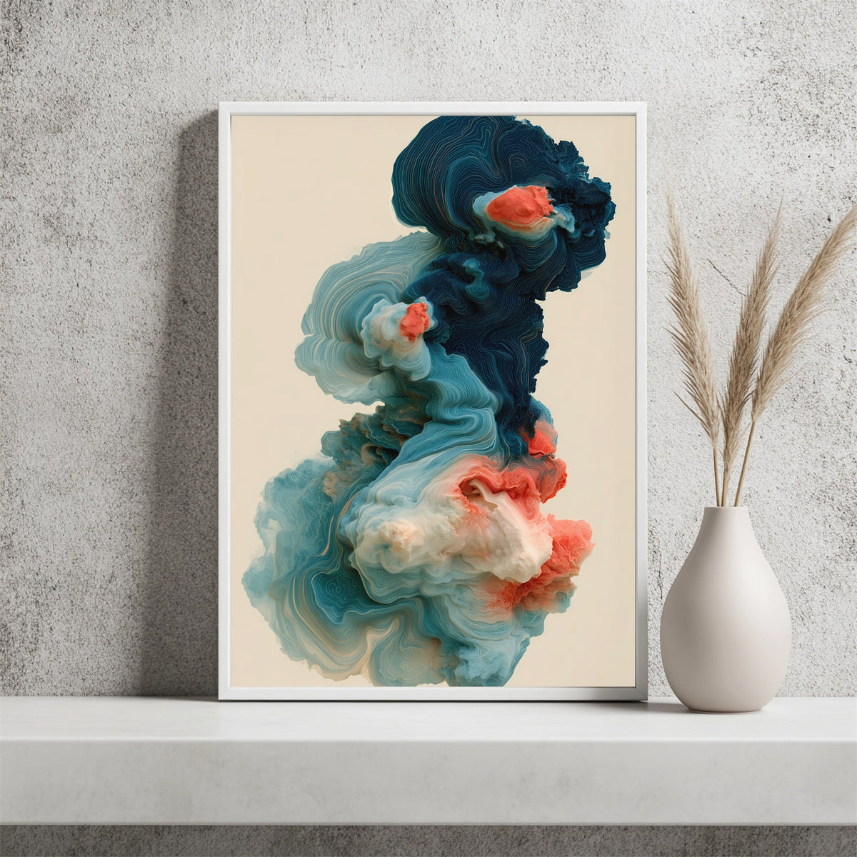 Abstrakte Farbwolke Poster – Raumansicht 2