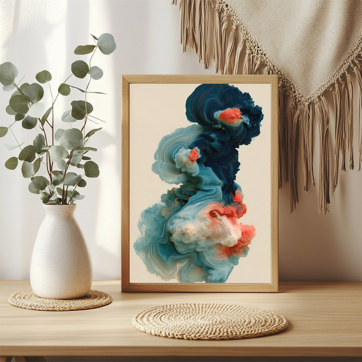 Abstrakte Farbwolke Poster – Raumansicht 3