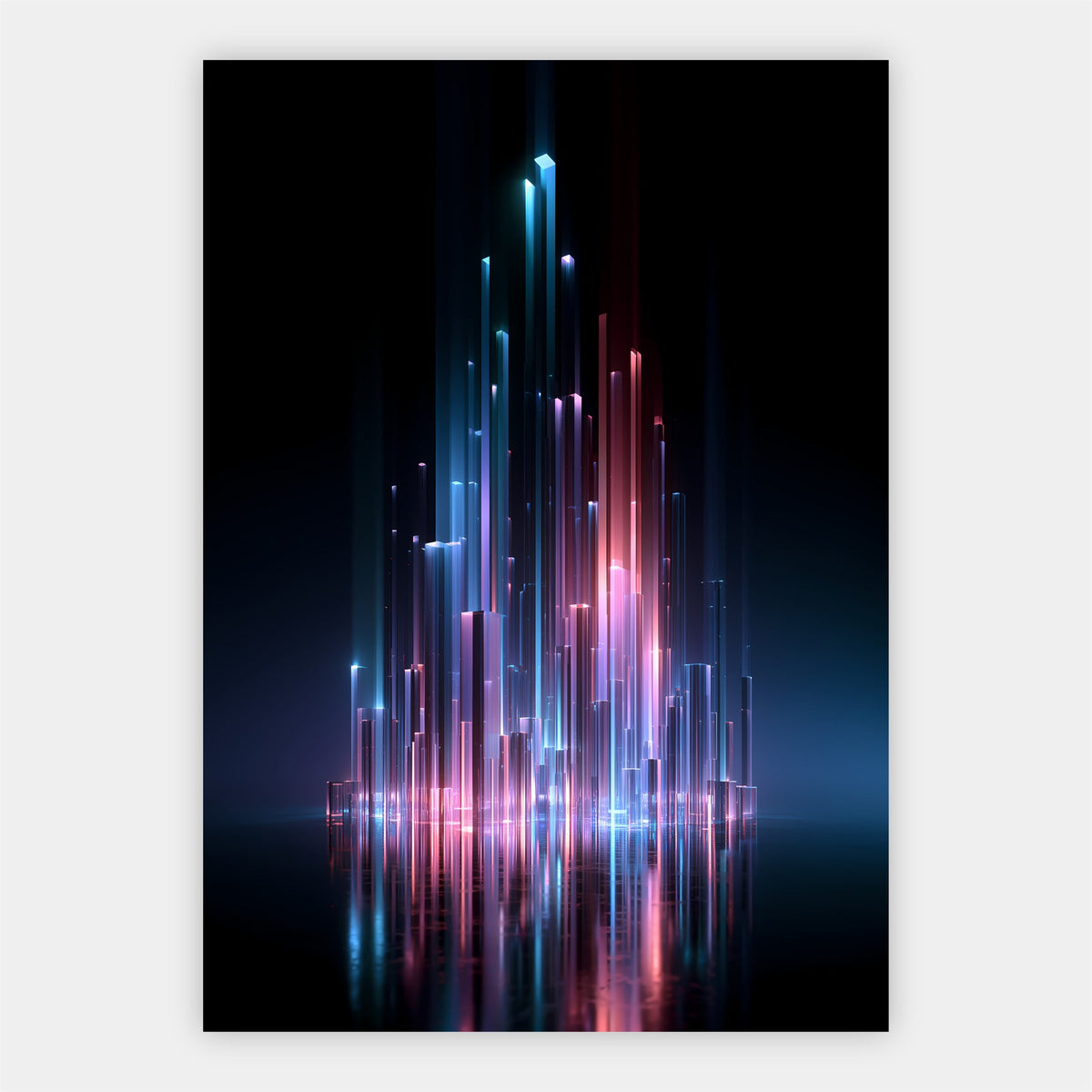 Leuchtende Linien Poster – Freisteller