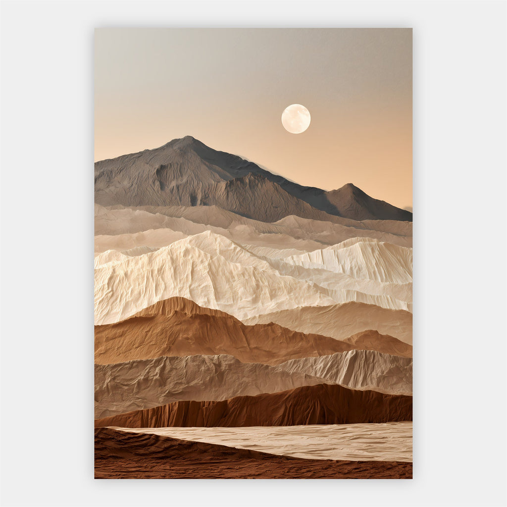 Abstrakte Bergschichten Poster – Freisteller