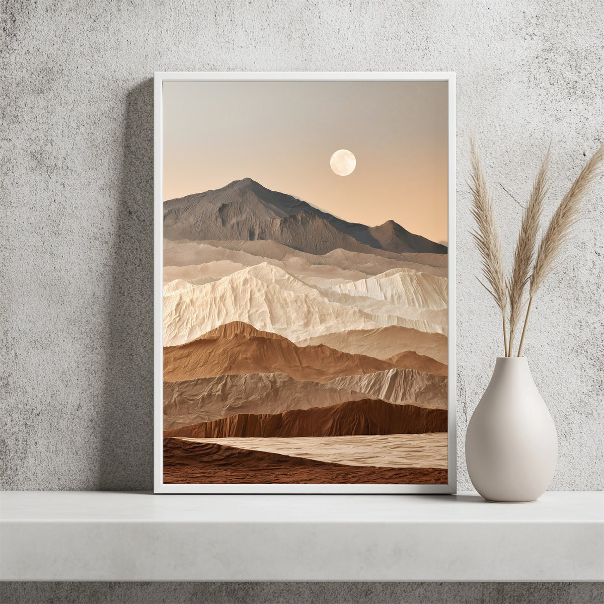 Abstrakte Bergschichten Poster – Raumansicht 2