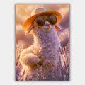 Alpaka Lavendel Sommer Poster – Produktansicht 1
