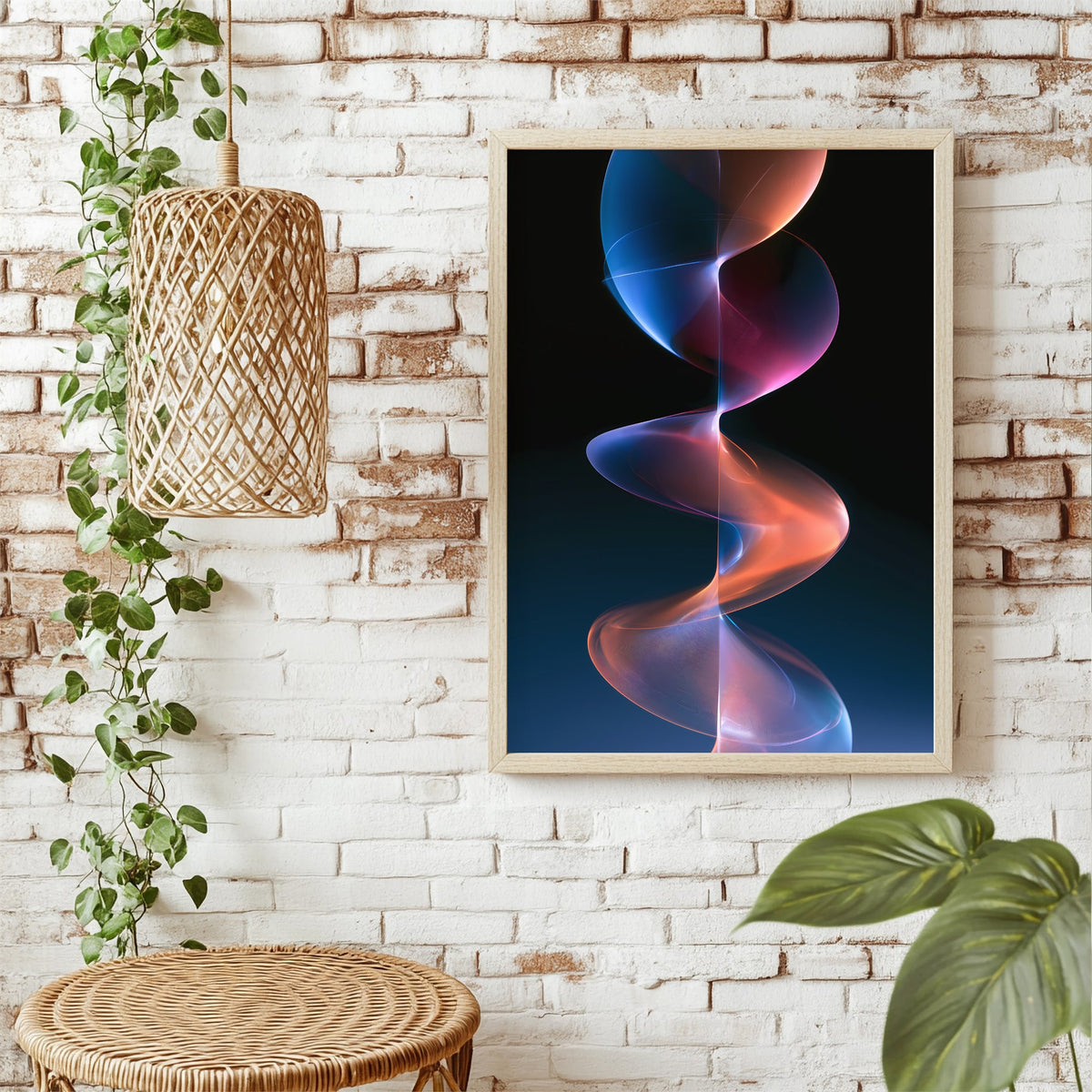 Leuchtendes Farbband Poster – Raumansicht 1