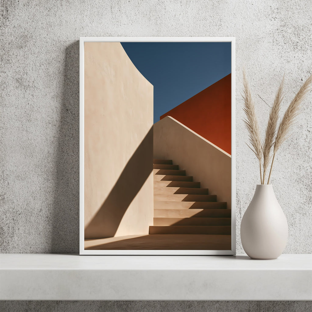 Geometrische Treppe Poster – Raumansicht 2