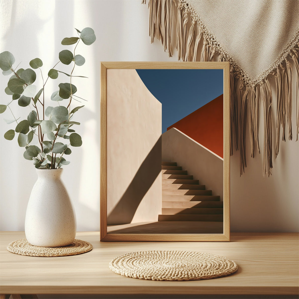 Geometrische Treppe Poster – Raumansicht 3