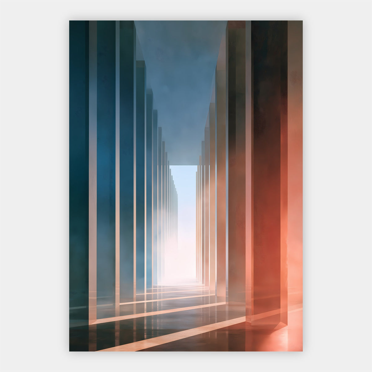 Abstrakter Glastunnel Poster – Freisteller