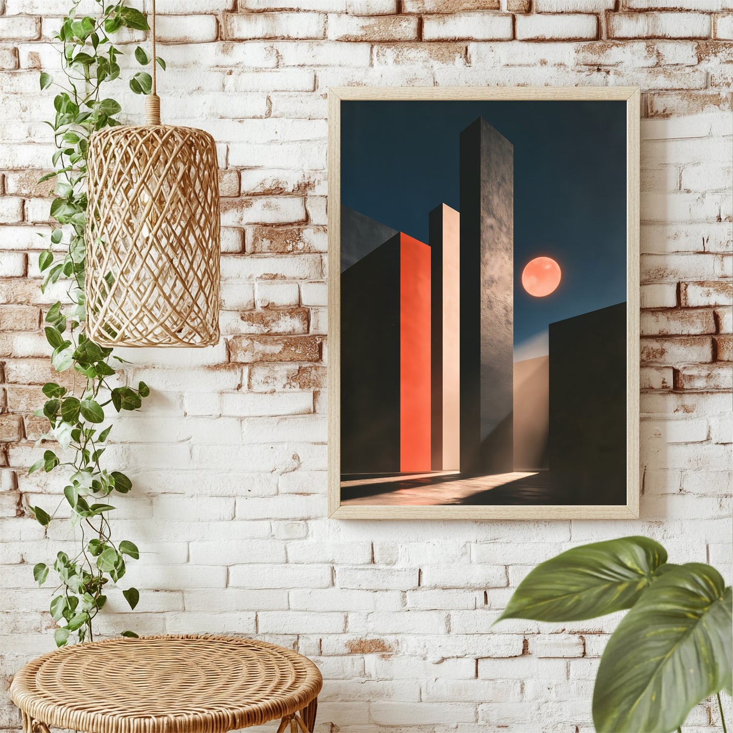 Geometrische Säulen Poster – Raumansicht 1