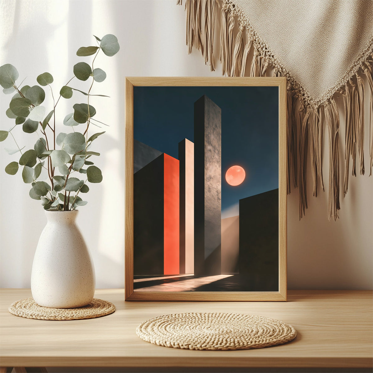 Geometrische Säulen Poster – Raumansicht 3