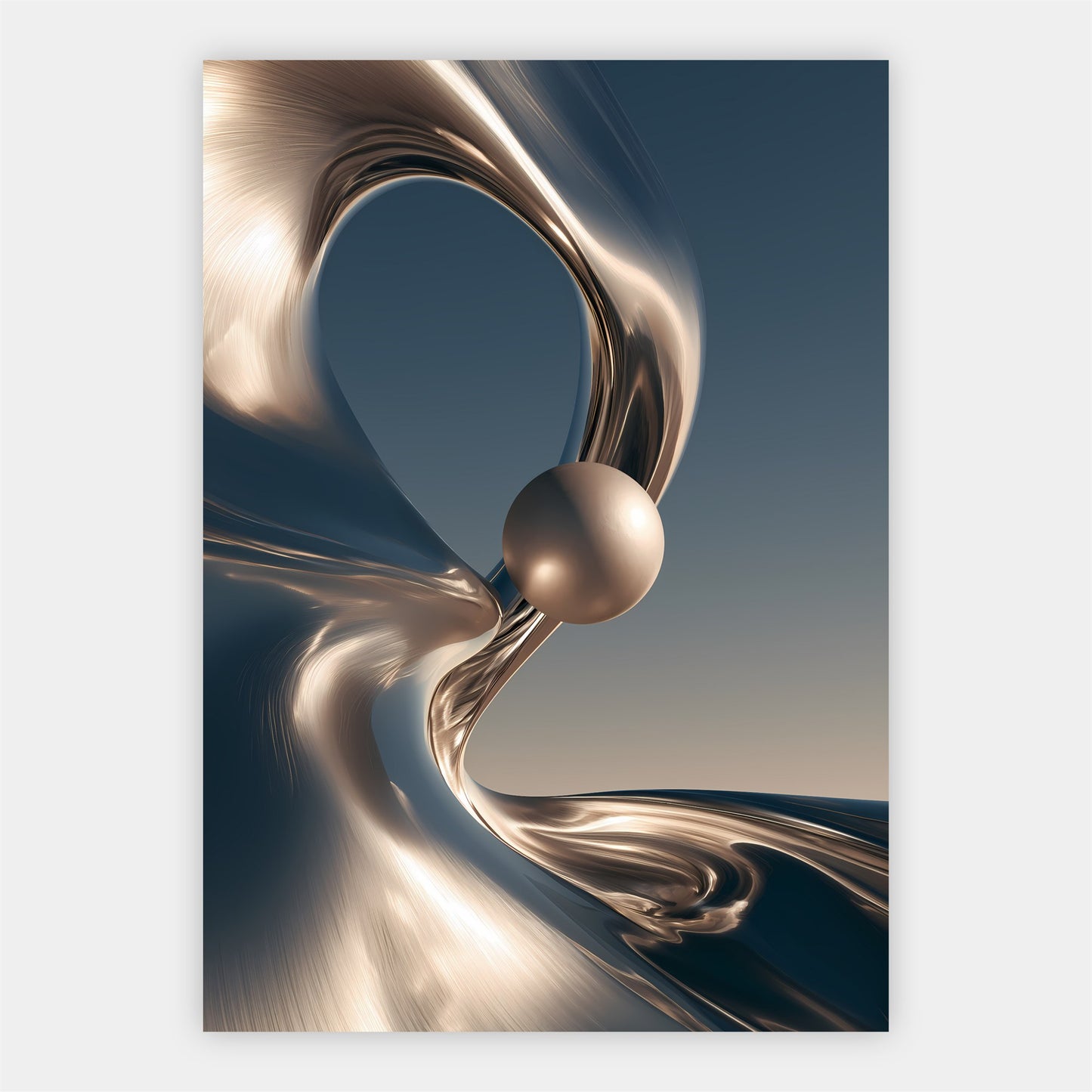 Metallische Formen Poster – Freisteller