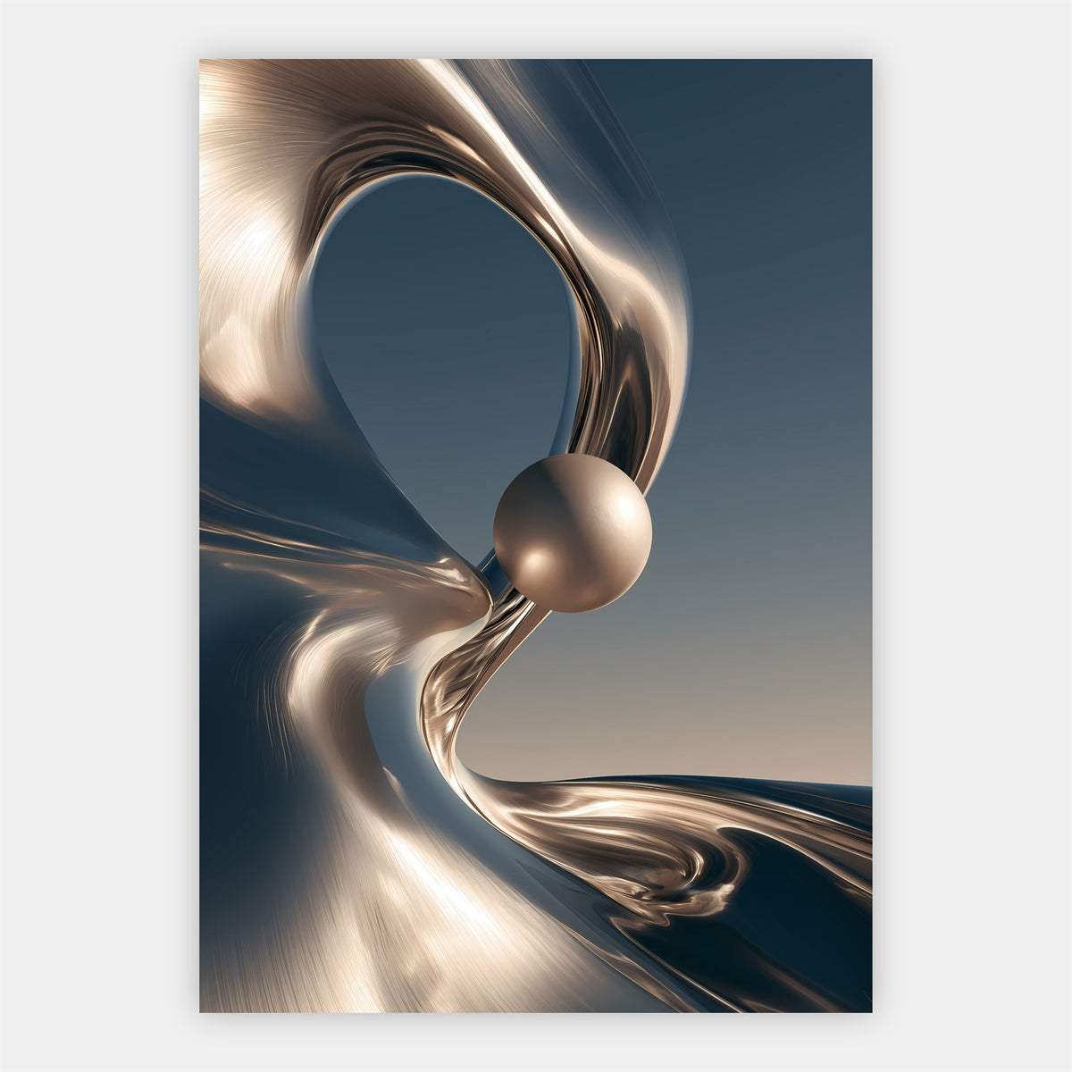 Metallische Formen Poster – Freisteller
