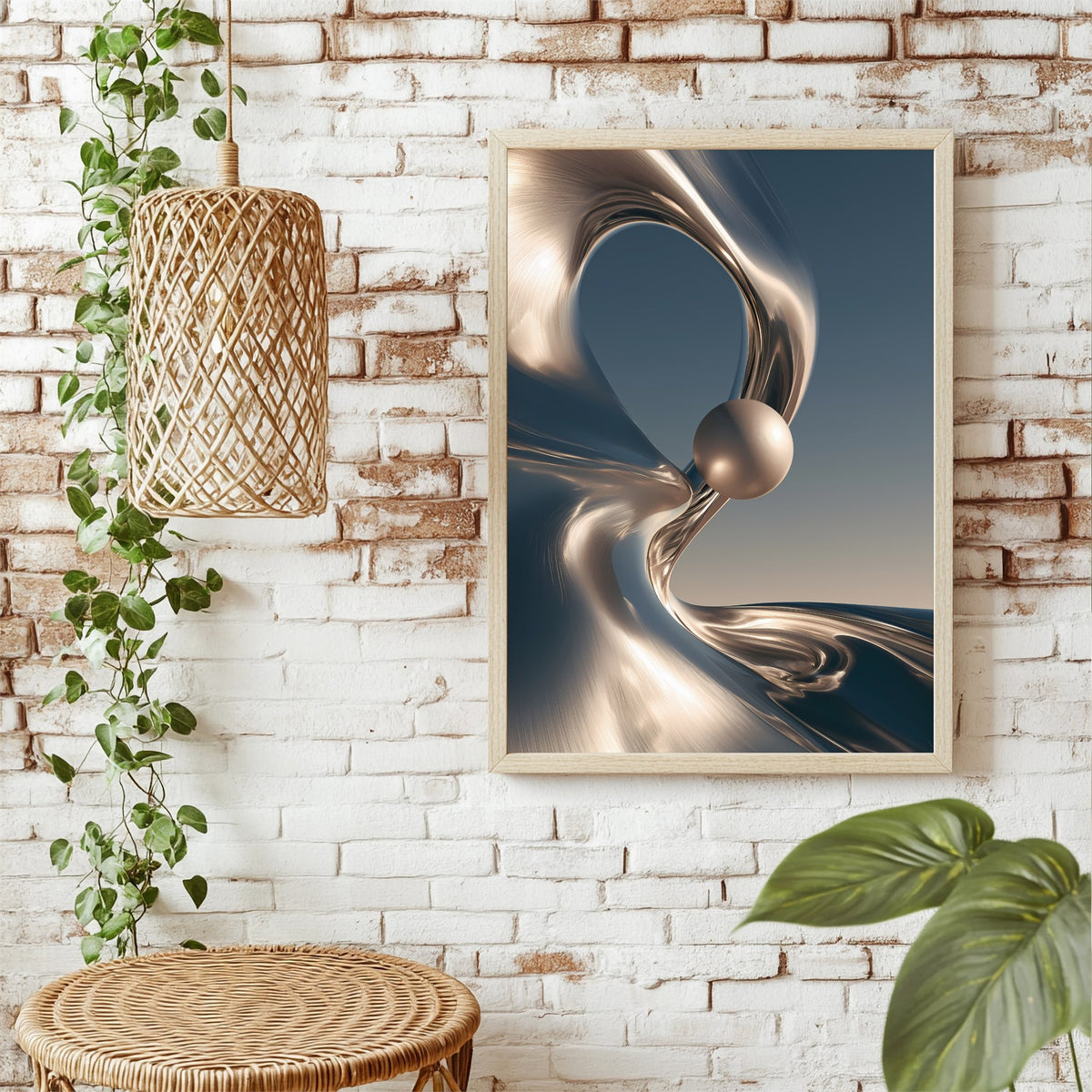 Metallische Formen Poster – Raumansicht 1