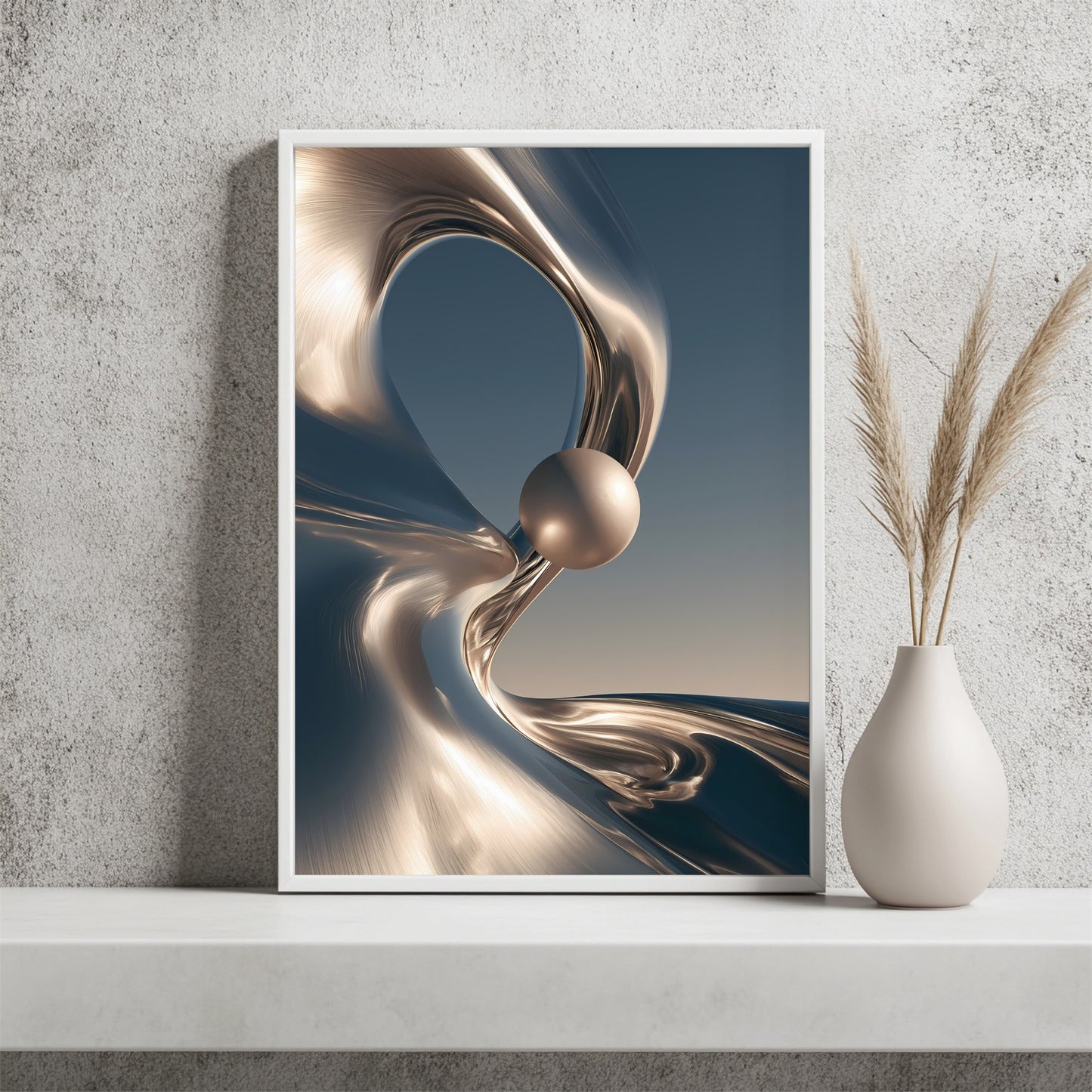 Metallische Formen Poster – Raumansicht 2