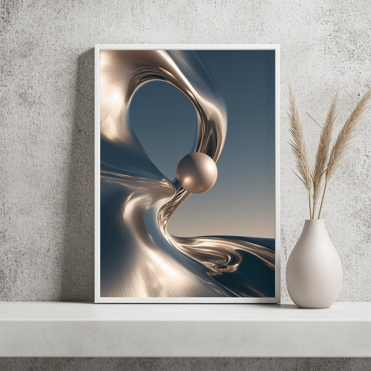 Metallische Formen Poster – Raumansicht 2