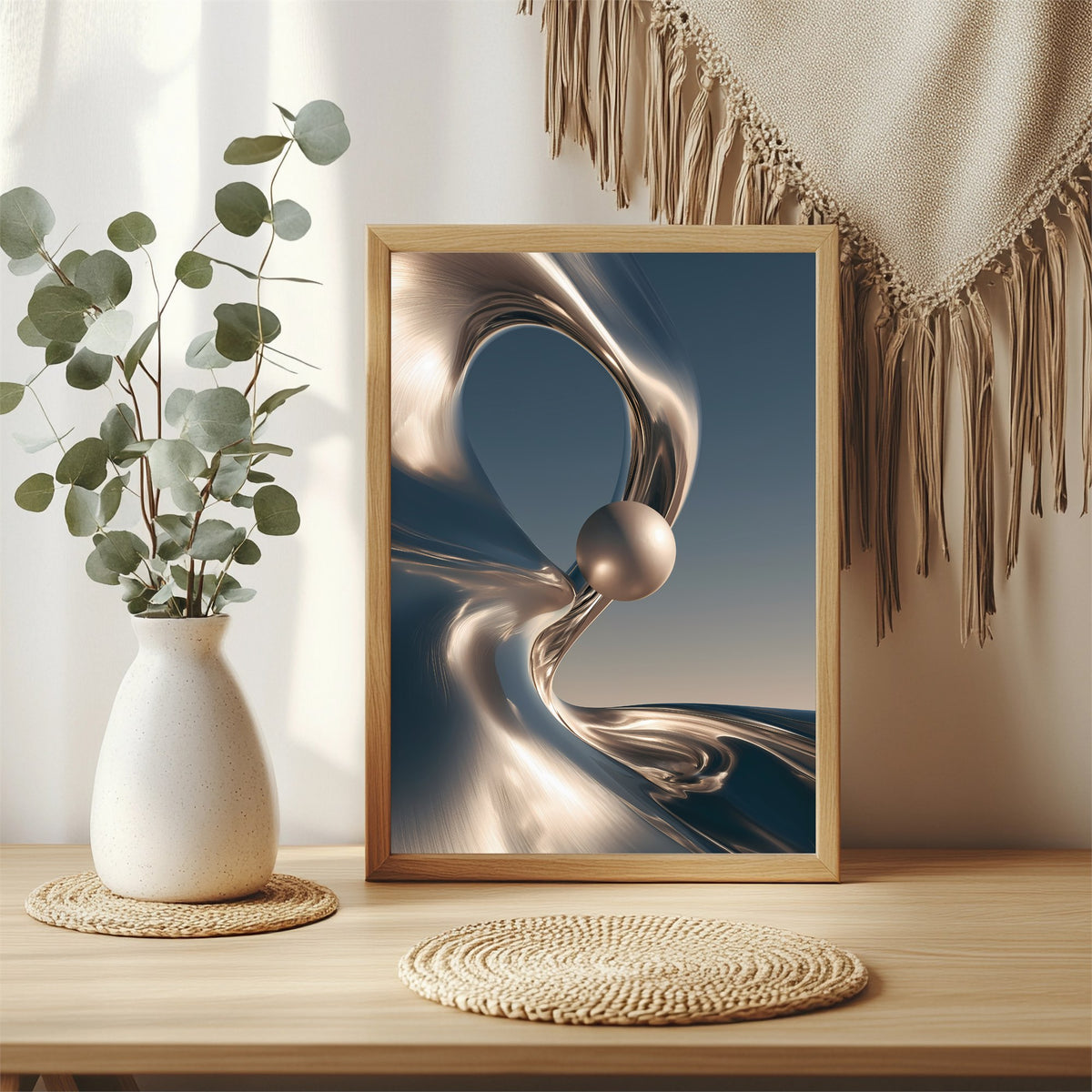 Metallische Formen Poster – Raumansicht 3