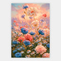 Farbenfrohe Blumenwiese Poster – Freisteller