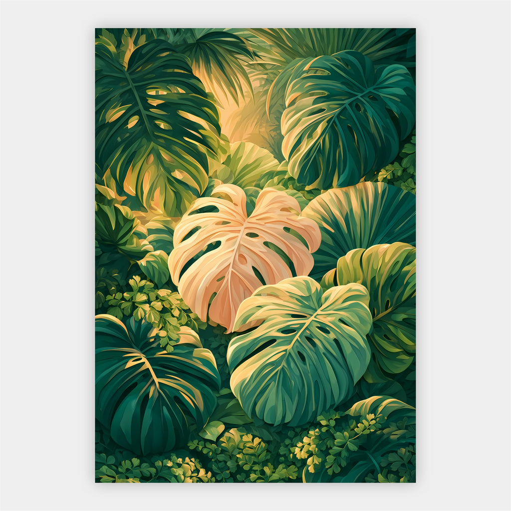 Monstera Blätter Poster – Freisteller
