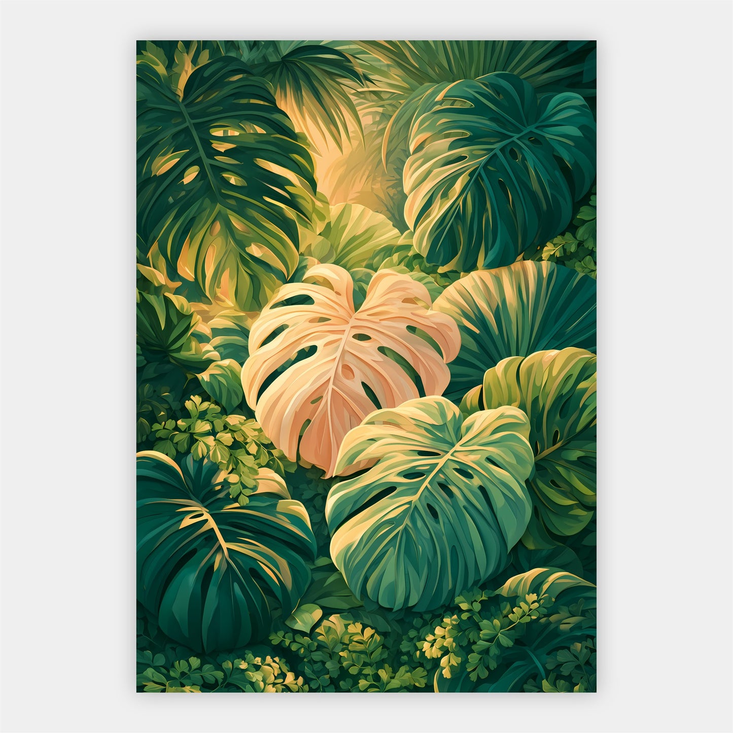 Monstera Blätter Poster – Freisteller