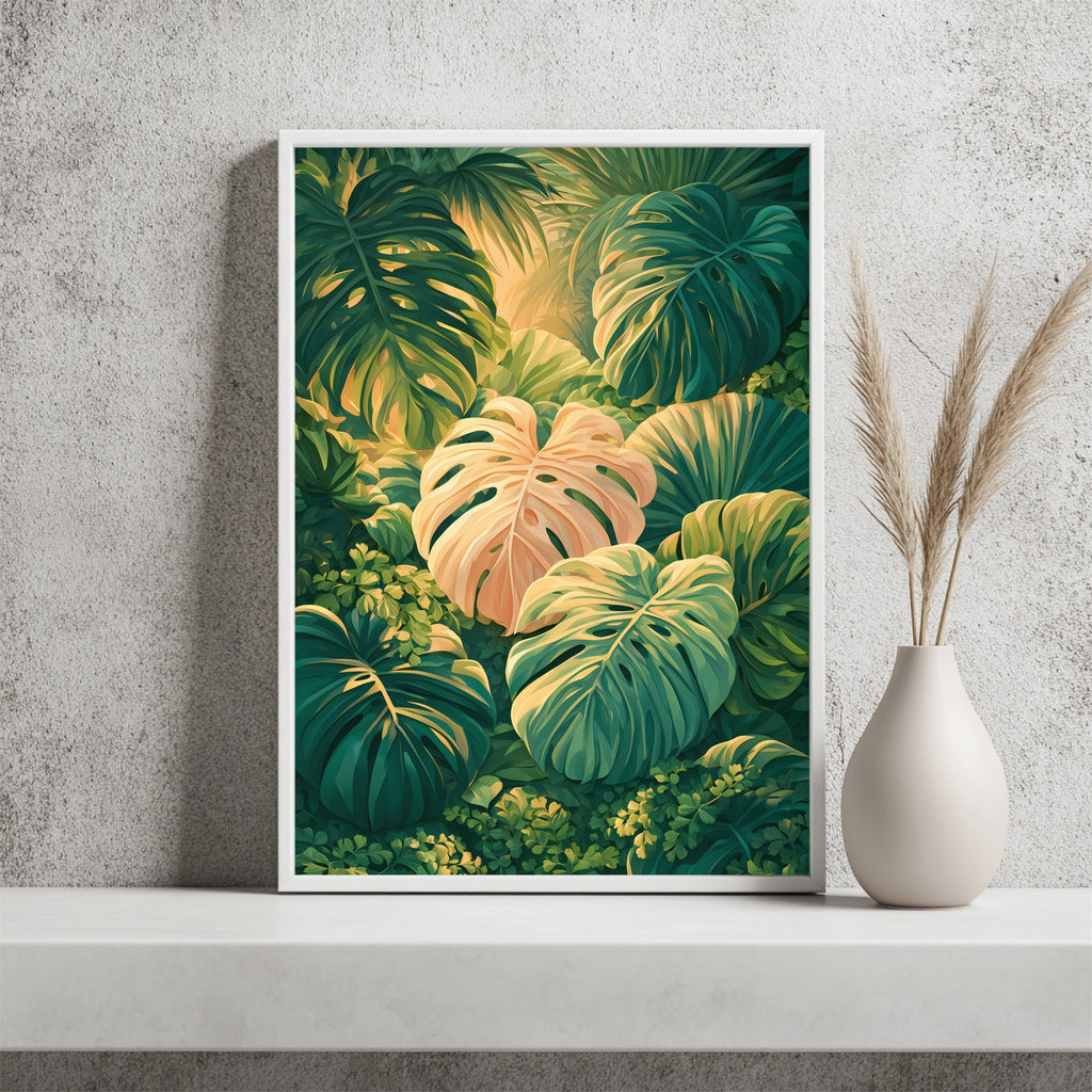 Monstera Blätter Poster – Raumansicht 2