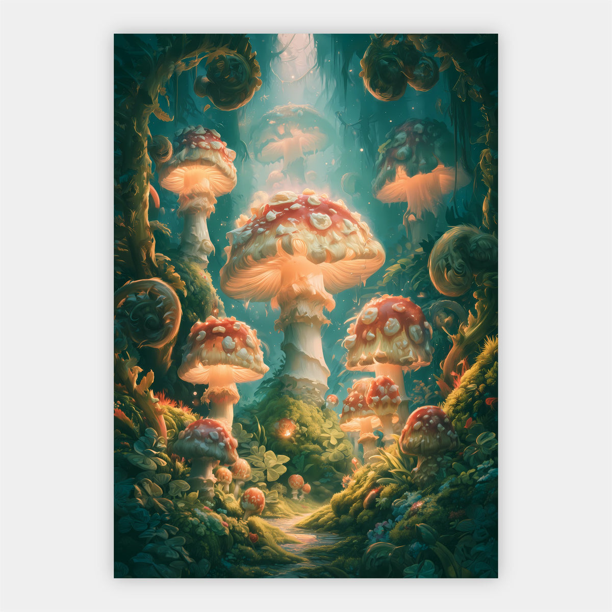 Verwunschener Pilzwald Poster – Freisteller