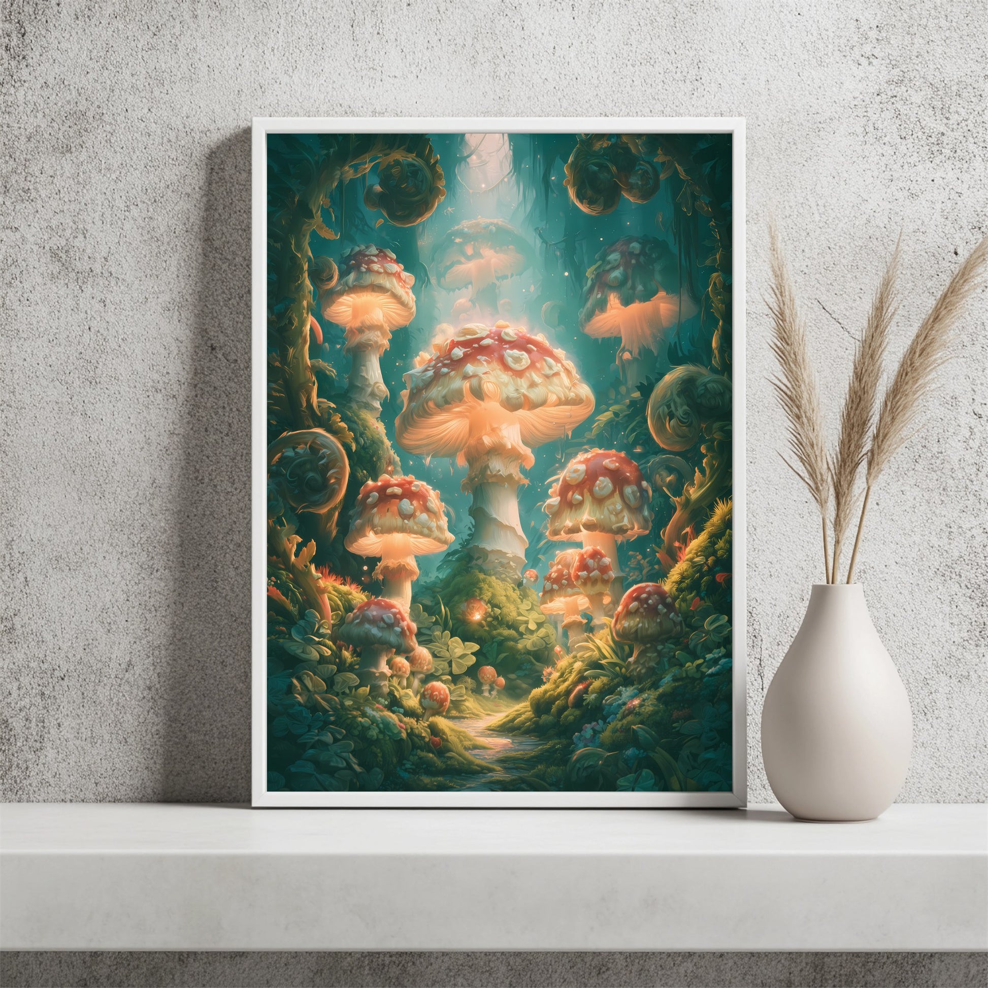 Verwunschener Pilzwald Poster – Raumansicht 2