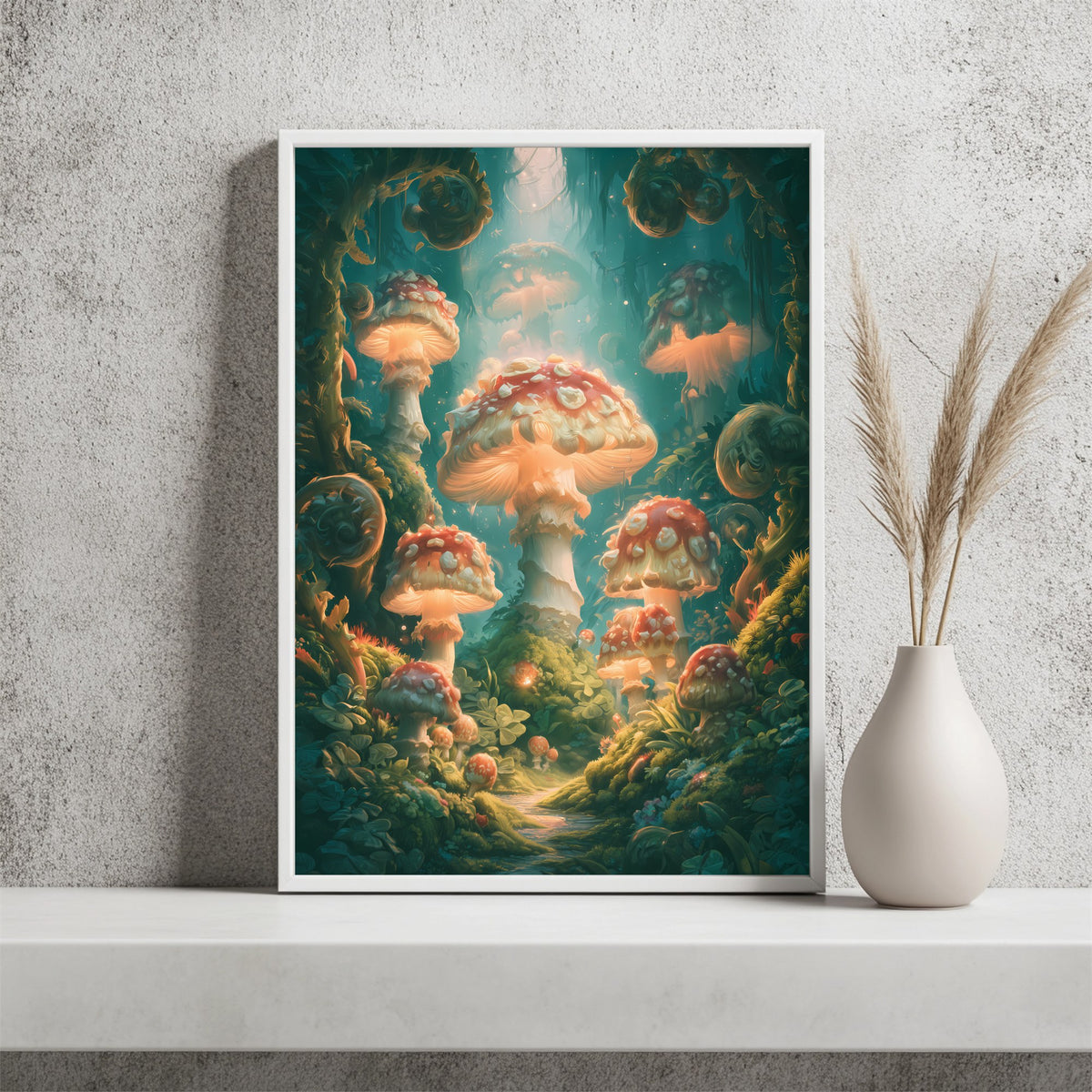 Verwunschener Pilzwald Poster – Raumansicht 2