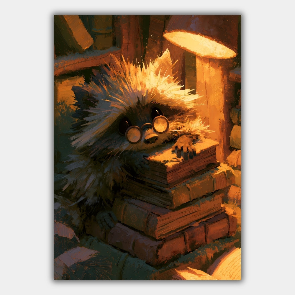 Lesende Kreatur Bücher Poster – Produktansicht 1