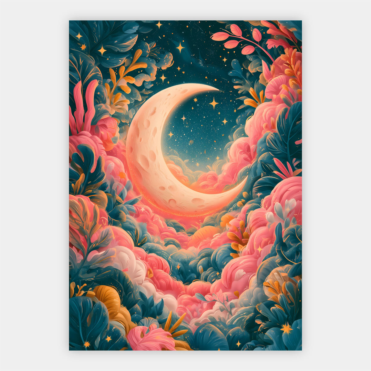 Blumenmond Poster – Freisteller