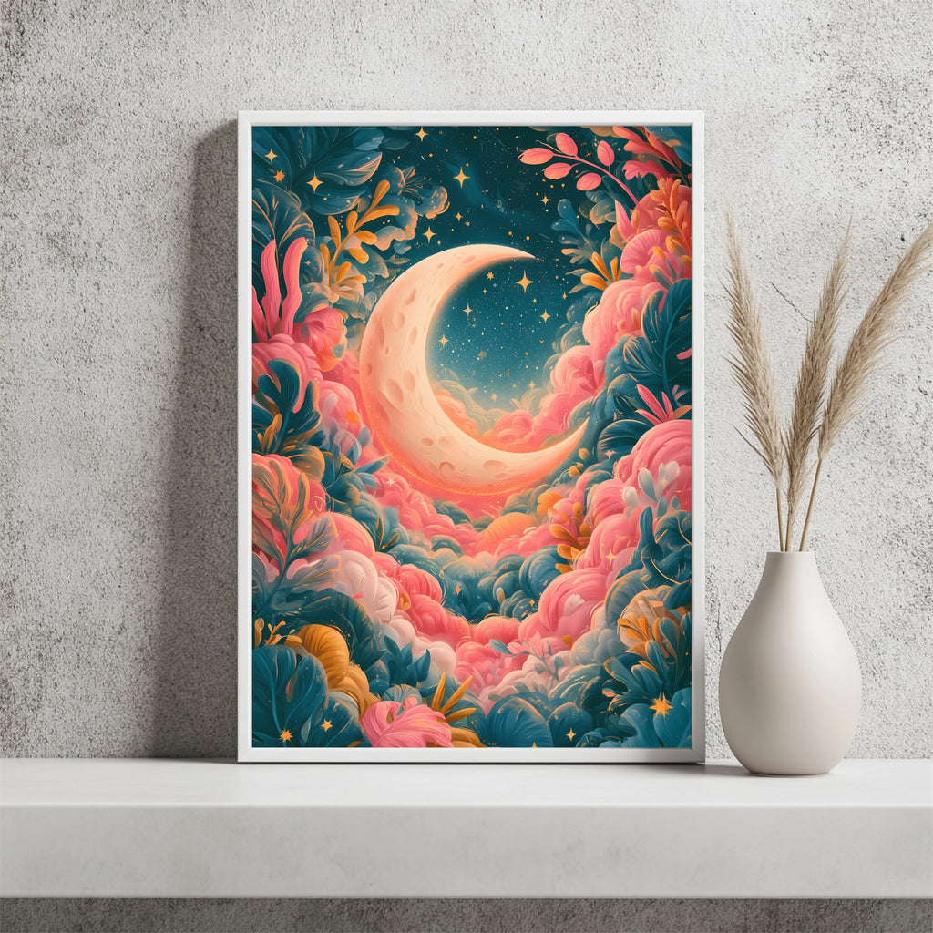 Blumenmond Poster – Raumansicht 2
