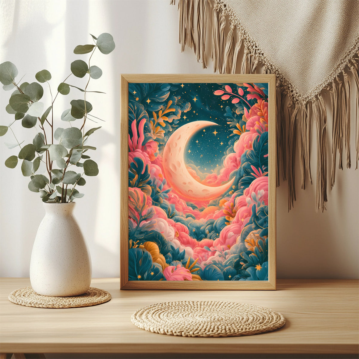 Blumenmond Poster – Raumansicht 3