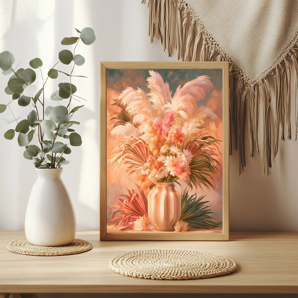Pampasgras in Vase Poster – Raumansicht 3