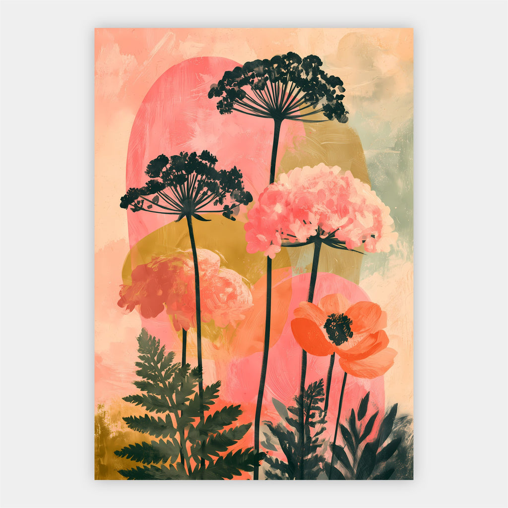 Boho Wildblumen Poster – Freisteller