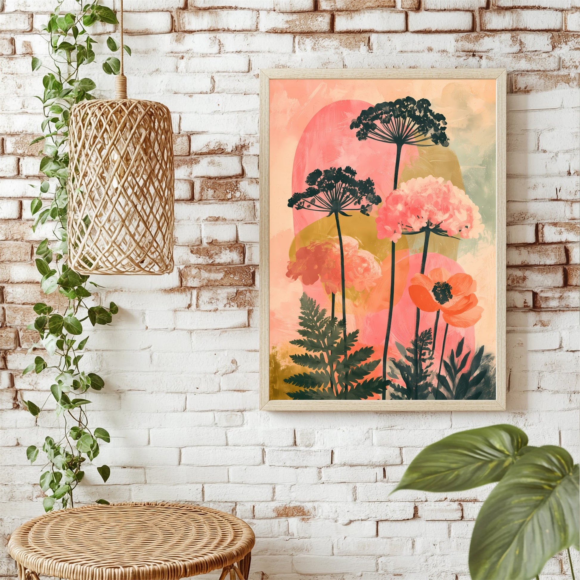 Boho Wildblumen Poster – Raumansicht 1