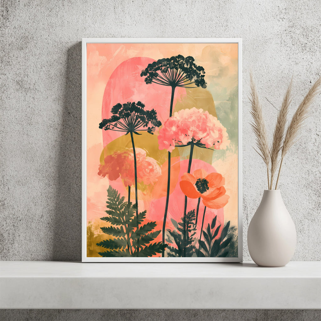 Boho Wildblumen Poster – Raumansicht 2
