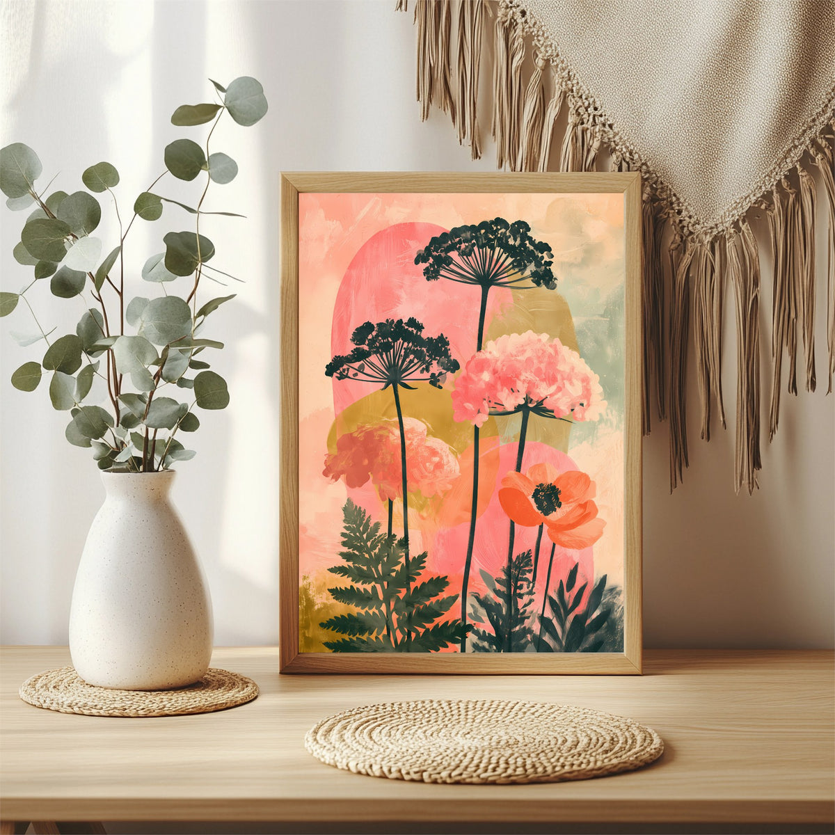Boho Wildblumen Poster – Raumansicht 3