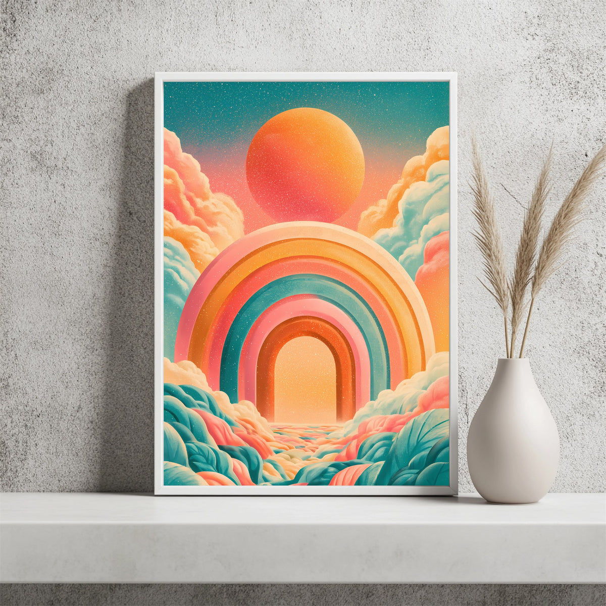 Regenbogen mit Sonne Poster – Raumansicht 2
