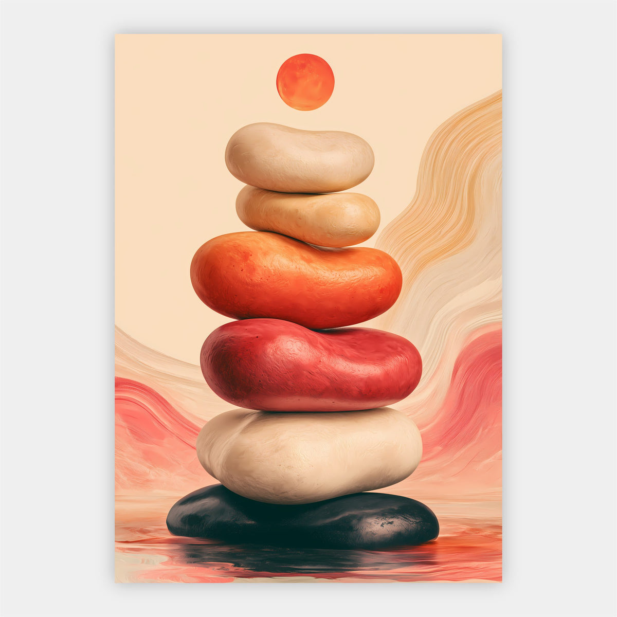Balancierende Steine Poster – Freisteller
