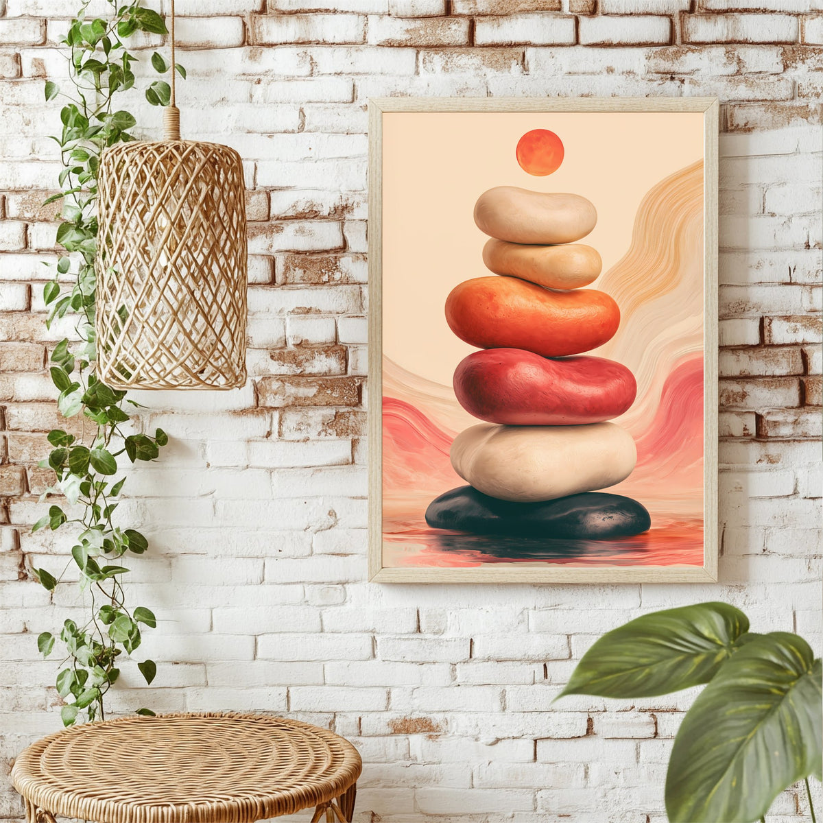 Balancierende Steine Poster – Raumansicht 1