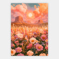 Blumenwiese in der Wüste Poster – Freisteller