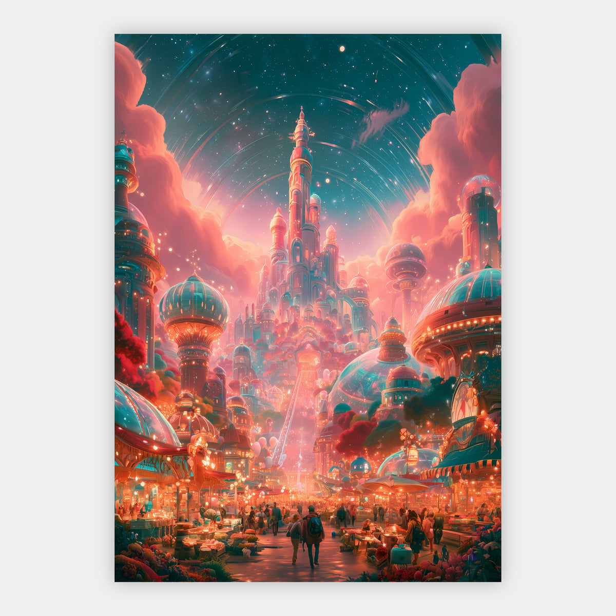 Futuristische Stadt Poster – Freisteller