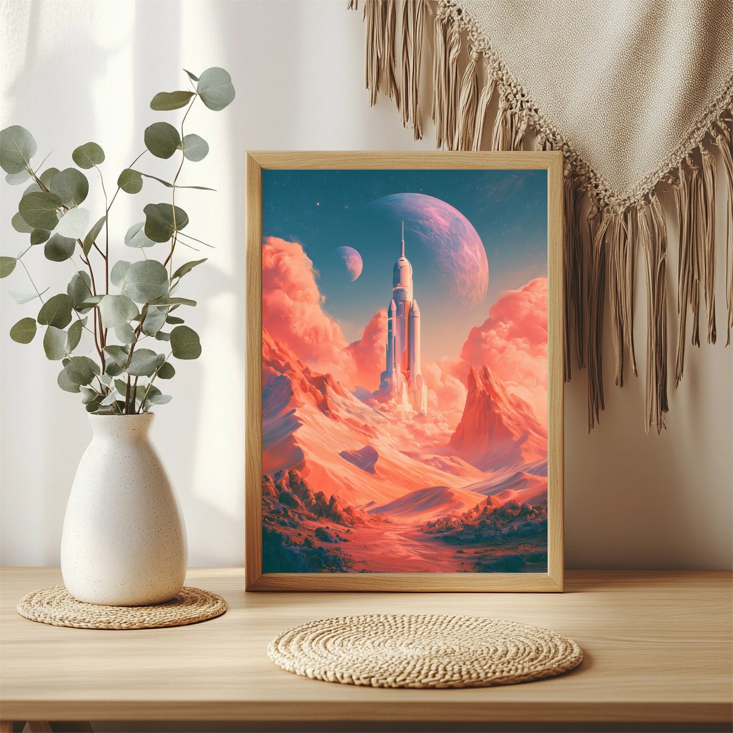 Rakete auf fremdem Planeten Poster – Raumansicht 3