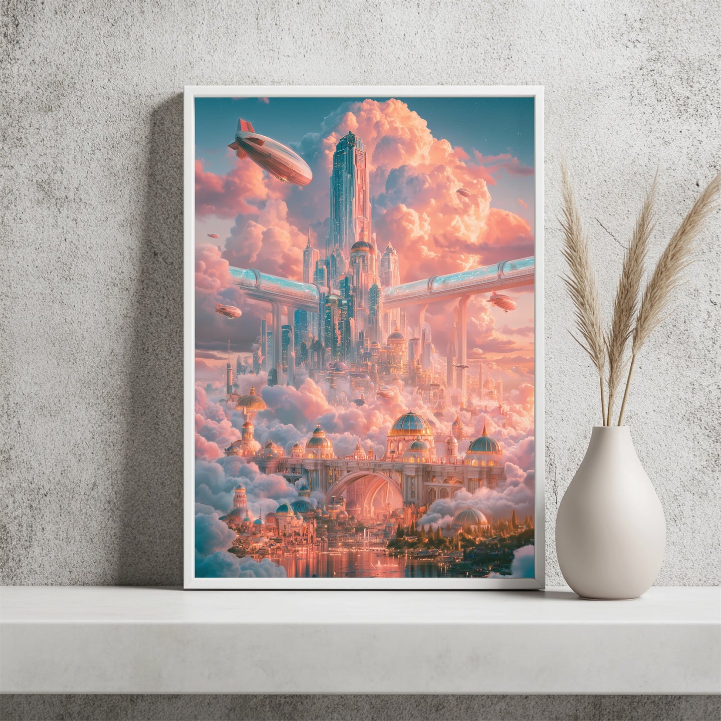Schwebende Stadt Poster – Raumansicht 2