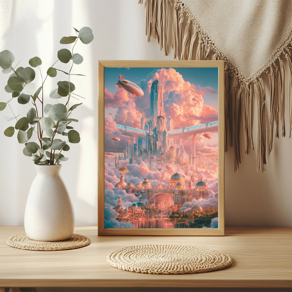 Schwebende Stadt Poster – Raumansicht 3