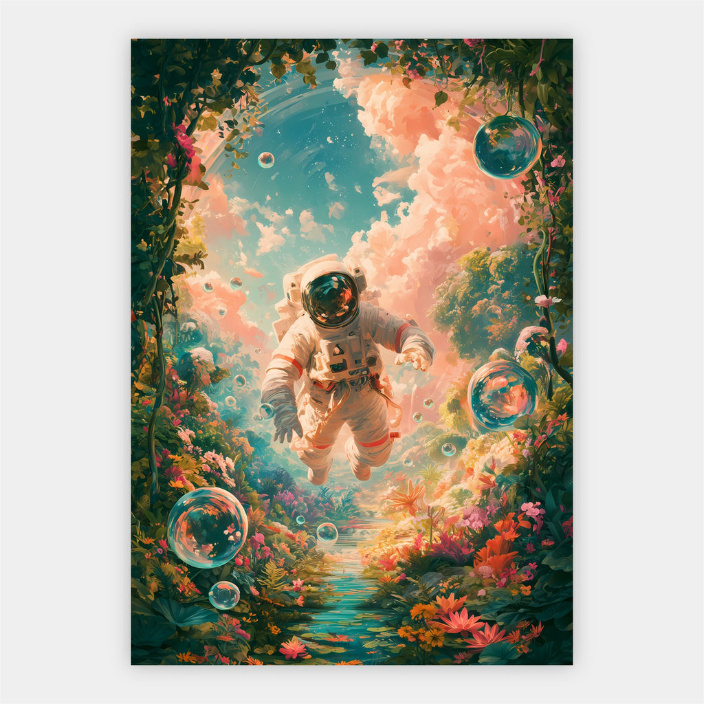 Astronaut im Garten Poster – Freisteller