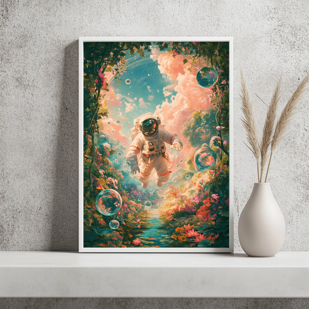 Astronaut im Garten Poster – Raumansicht 2