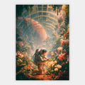 Astronaut im Gewächshaus Poster – Freisteller