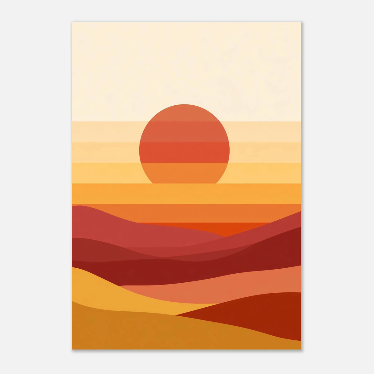 Sonnenuntergang über Wüstendünen Poster – Produktansicht 3