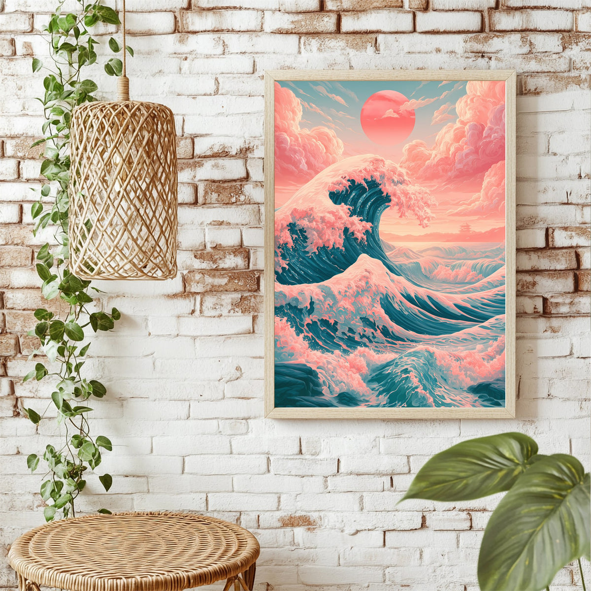Japanische Welle Poster – Raumansicht 1