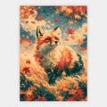 Fuchs im Ahornlaub Poster – Freisteller