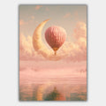 Heißluftballon Mond Verträumt Poster – Produktansicht 1