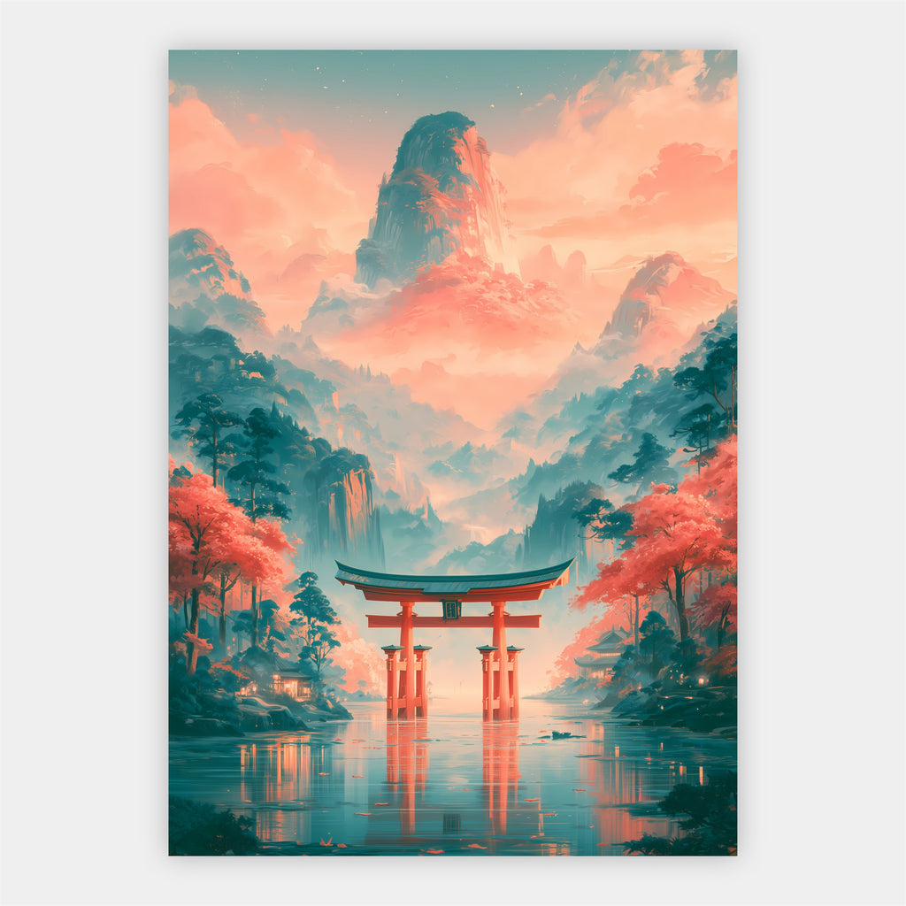 Torii Tor am See Poster – Freisteller